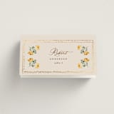 "Tuileries" - Place Cards in Golden by Claudia Orengo - Folded with Free Guest Printing