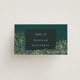 "By the Creek" - Place Cards in Emerald by Becky Nimoy - Front with Free Guest Printing