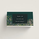 "By the Creek" - Place Cards in Emerald by Becky Nimoy - Folded with Free Guest Printing