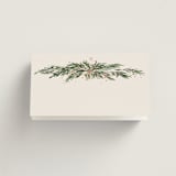"Winter Garland" - Place Cards in Latte by Leah Bisch - Blank front