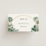 "The Greenhouse" - Place Cards in Seagreen by Elly - Front with Free Guest Printing