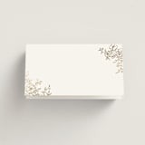 "floral crest" - Place Cards in Champagne by Cass Loh - Blank front