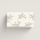 "floral crest" - Place Cards in Champagne by Cass Loh - Folded Back of Card