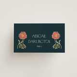 "Gilded Tapestry" - Place Cards in Midnight Garden by Simona Camp - Front with Free Guest Printing