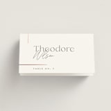 "Simple Lines" - Place Cards in Snow by Michelle Taylor - Folded with Free Guest Printing