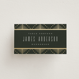 "Deco pattern" - Place Cards in Onyx by Ana de Sousa - Front with Free Guest Printing