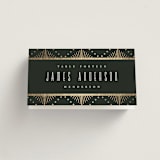 "Deco pattern" - Place Cards in Onyx by Ana de Sousa - Folded with Free Guest Printing