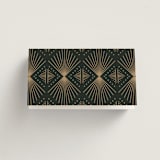 "Deco pattern" - Place Cards in Onyx by Ana de Sousa - Folded Back of Card
