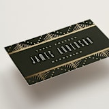 "Deco pattern" - Place Cards in Onyx by Ana de Sousa - Detail
