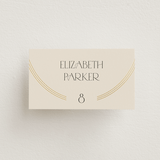 "Misha" - Place Cards in Latte by Kristie Kern - Front with Free Guest Printing