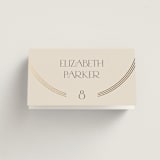 "Misha" - Place Cards in Latte by Kristie Kern - Folded with Free Guest Printing