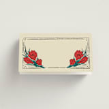 "Deco Spring Florals" - Place Cards in Birch by Shiny Penny Studio - Blank front