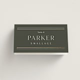 "Perfect Pair" - Place Cards in Olive by Stacey Meacham - Folded with Free Guest Printing