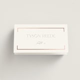 "Bellino" - Place Cards in Snow by AK Graphics - Folded with Free Guest Printing