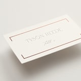 "Bellino" - Place Cards in Snow by AK Graphics - Detail