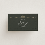"Fringe" - Place Cards in Midnight by Leah Bisch - Front with Free Guest Printing