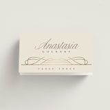 "Simple Art Nouveau" - Place Cards in Cream by Katie Zimpel - Folded with Free Guest Printing