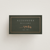 "Quince" - Place Cards in Ivy by Kelly Schmidt - Front with Free Guest Printing