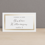 "Modern Photo Frame" - Place Cards in Cement by Hooray Creative - Front with Free Guest Printing