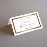 "Modern Photo Frame" - Place Cards in Cement by Hooray Creative - Folded with Free Guest Printing