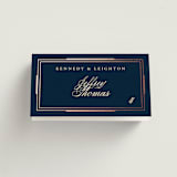 "Opulent Border" - Place Cards in Navy by Hooray Creative - Folded with Free Guest Printing