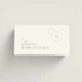 "Disney's Minimal Mickey Mouse" - Place Cards in Celebration by Jennifer Postorino - Folded with Free Guest Printing
