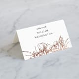 "Sketched Bouquet" - Place Cards in Petal by Phrosné Barwood - Folded with Free Guest Printing