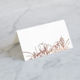 "Sketched Bouquet" - Place Cards in Petal by Phrosné Barwood - Blank front