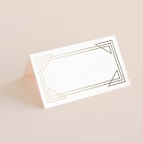 "Framed Deco Elegance" - Place Cards in Classic White by Kelly Schmidt - Blank front