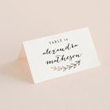 "Elegant Announcement" - Place Cards in Vanilla by Kelly Schmidt - Folded with Free Guest Printing