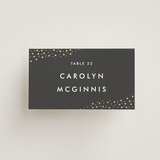 "Modern Glam" - Place Cards in Soft Black by Camille Robinson - Front with Free Guest Printing