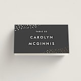 "Modern Glam" - Place Cards in Soft Black by Camille Robinson - Folded with Free Guest Printing
