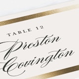 "Bold Classic" - Place Cards in Gold by Jessica Williams - Detail