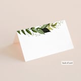 "Vines of Green" - Place Cards in Fern by Susan Moyal - Folded Back of Card