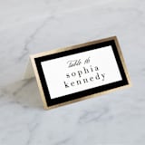 "Handsome Border" - Place Cards in Chalkboard by Hooray Creative - Folded with Free Guest Printing