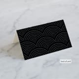 "Handsome Border" - Place Cards in Chalkboard by Hooray Creative - Folded Back of Card
