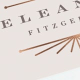 "Art Deco Border" - Place Cards in Blush by Hooray Creative - Detail