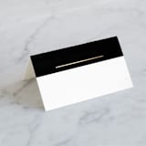 "New Monogram" - Place Cards in Licorice by Jessica Williams - Blank front