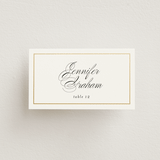 "Bianca" - Place Cards in Sugar by Jessica Williams - Front with Free Guest Printing