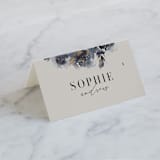 "Enchanted Blooms" - Place Cards in Midnight by Lori Wemple - Folded with Free Guest Printing