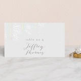 "Botanical Filigree" - Gloss-Press® Place Cards in Ivory by Phrosné Barwood - Front with Free Guest Printing