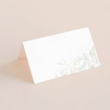 "Gilded Wildflowers" - Gloss-Press® Place Cards in Cloud by Rochelle Renee - Blank front