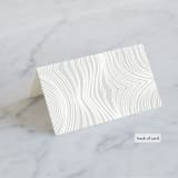 "Lined" - Gloss-Press® Place Cards in Cloud by Erin Deegan - Folded Back of Card