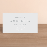 "Chic Wreath" - Gloss-Press® Place Cards in Cloud by Kelly Schmidt - Front with Free Guest Printing