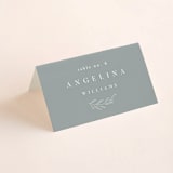 "Chic Wreath" - Gloss-Press® Place Cards in Cloud by Kelly Schmidt - Folded with Free Guest Printing