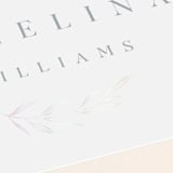 "Chic Wreath" - Gloss-Press® Place Cards in Cloud by Kelly Schmidt - Detail