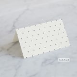 "Au Jardin" - Gloss-Press® Place Cards in Opal by Rochelle Renee - Folded Back of Card