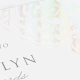 "Au Jardin" - Gloss-Press® Place Cards in Opal by Rochelle Renee - Detail