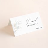"Pristine" - Gloss-Press® Place Cards in Pearl by Robin Ott - Folded with Free Guest Printing
