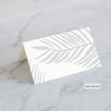 "Palm Vibes" - Gloss-Press® Place Cards in Porcelain by Pixel and Hank - Folded Back of Card